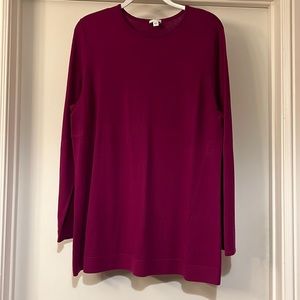 J. Jill Size Large Fuchsia Tunic Sweater
